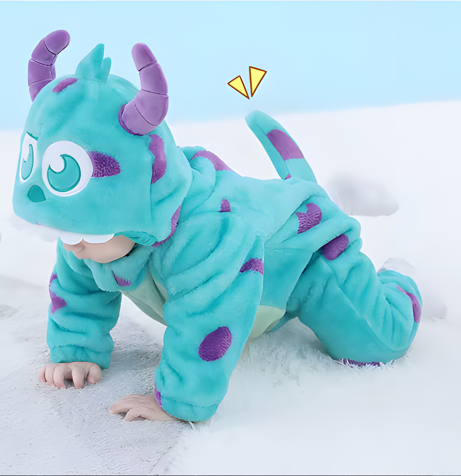Starshine Little Monster Fleece Onesie – Warm Cuddly Halloween Outfit for Newborn & Infant