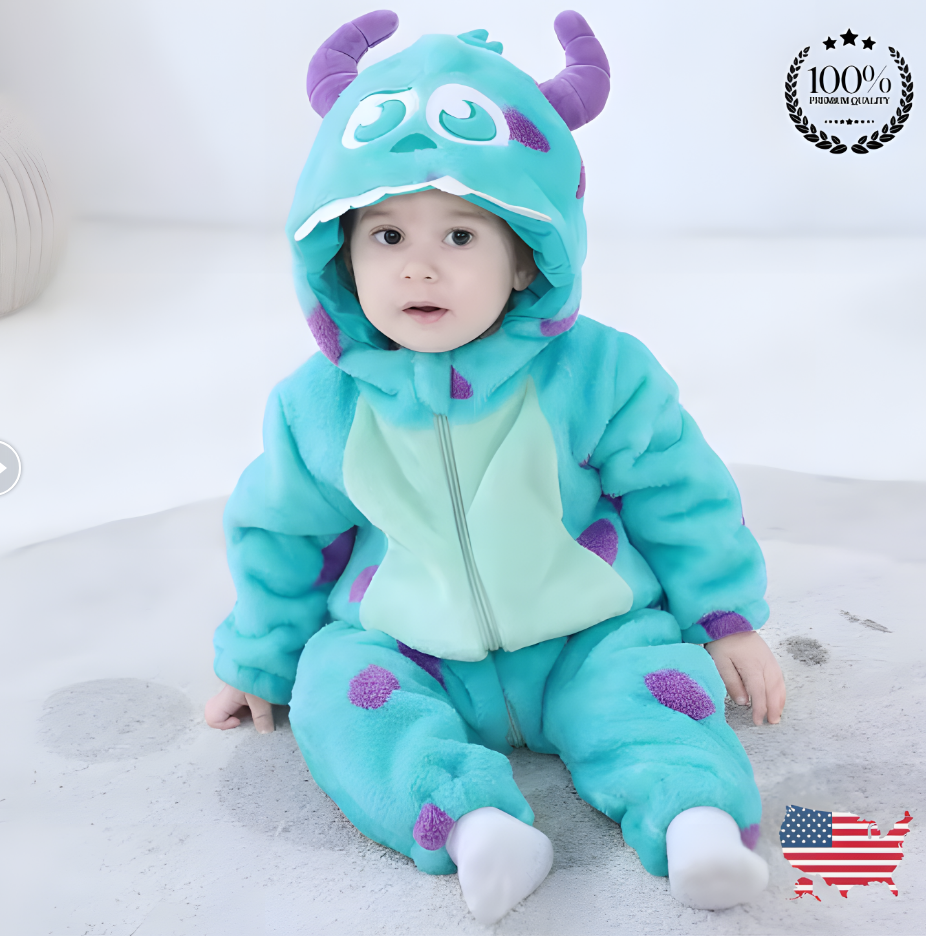 Starshine Little Monster Fleece Onesie – Warm Cuddly Halloween Outfit for Newborn & Infant